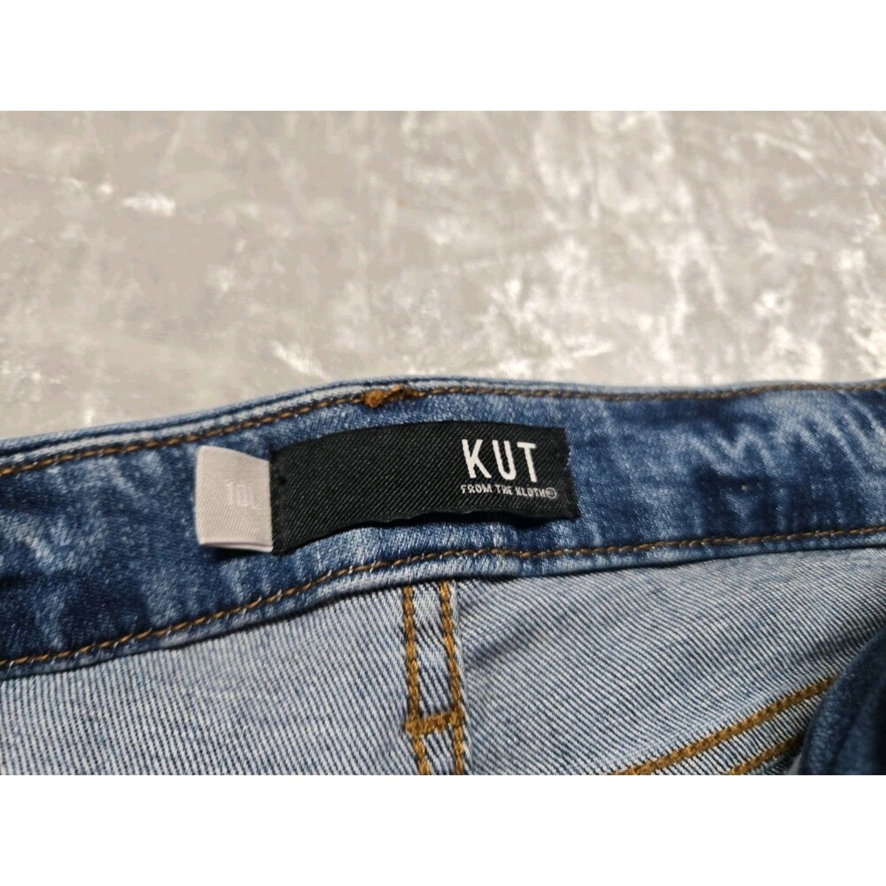 KUT from the Kloth Fab Ab Meg High-Rise Wide-Leg Toughness Wash Jeans Size 10 - Picture 8 of 16